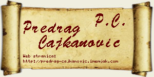 Predrag Čajkanović vizit kartica